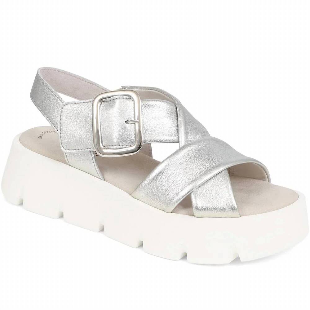 NEW GABOR women's gina sandals in silver